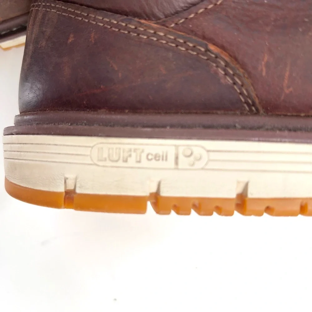 KEEN Utility Mens San Jose Oxford Alum Toe Brown Leather Safety Shoes 11 EE WIDE